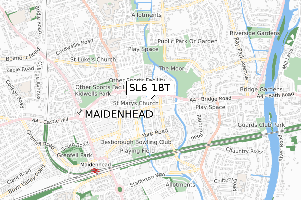 SL6 1BT maps, stats, and open data