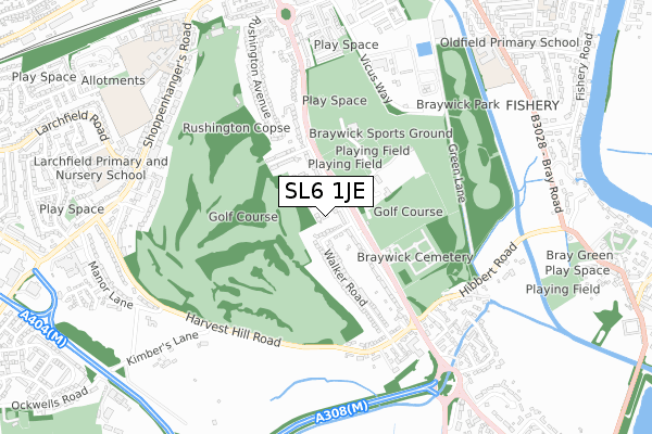 SL6 1JE map - small scale - OS Open Zoomstack (Ordnance Survey) SL6 1JE map - small scale - OS Open Zoomstack (Ordnance Survey)