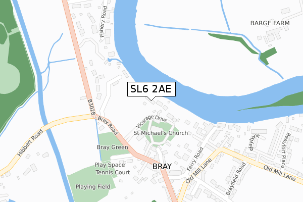 SL6 2AE map - large scale - OS Open Zoomstack (Ordnance Survey)