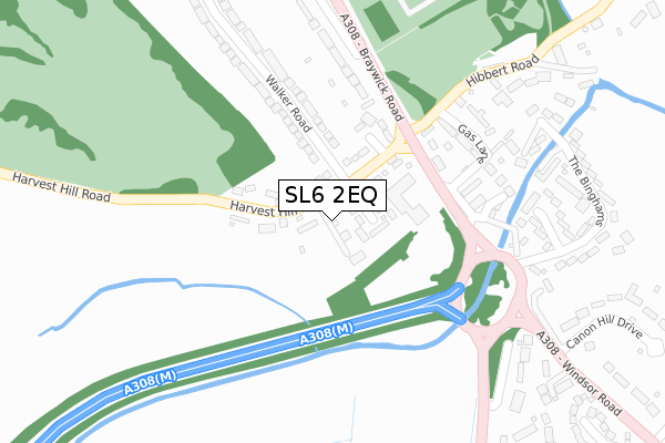 SL6 2EQ map - large scale - OS Open Zoomstack (Ordnance Survey)