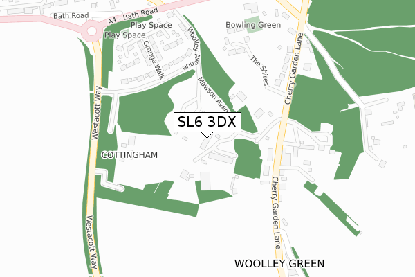 SL6 3DX map - large scale - OS Open Zoomstack (Ordnance Survey)