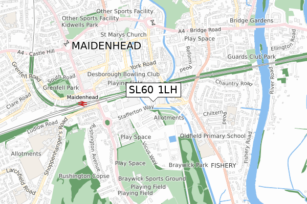 SL60 1LH map - small scale - OS Open Zoomstack (Ordnance Survey) SL60 1LH map - small scale - OS Open Zoomstack (Ordnance Survey)