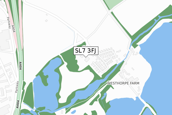 SL7 3FJ map - large scale - OS Open Zoomstack (Ordnance Survey)