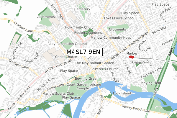 SL7 9EN map - small scale - OS Open Zoomstack (Ordnance Survey) SL7 9EN map - small scale - OS Open Zoomstack (Ordnance Survey)