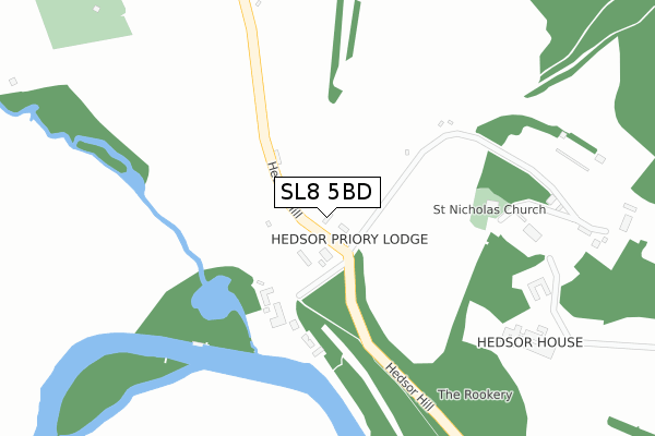 SL8 5BD map - large scale - OS Open Zoomstack (Ordnance Survey) SL8 5BD map - large scale - OS Open Zoomstack (Ordnance Survey)