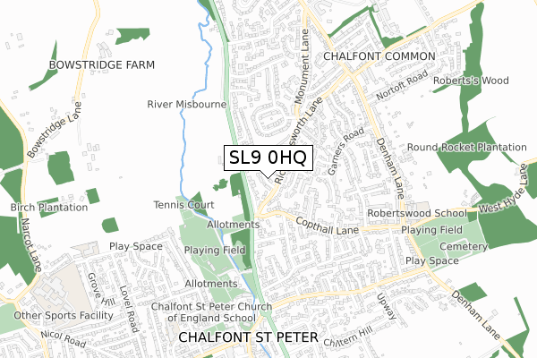 SL9 0HQ map - small scale - OS Open Zoomstack (Ordnance Survey) SL9 0HQ map - small scale - OS Open Zoomstack (Ordnance Survey)