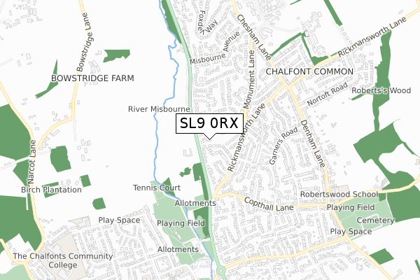 SL9 0RX map - small scale - OS Open Zoomstack (Ordnance Survey) SL9 0RX map - small scale - OS Open Zoomstack (Ordnance Survey)