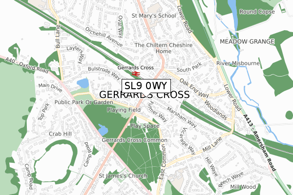 SL9 0WY map - small scale - OS Open Zoomstack (Ordnance Survey) SL9 0WY map - small scale - OS Open Zoomstack (Ordnance Survey)
