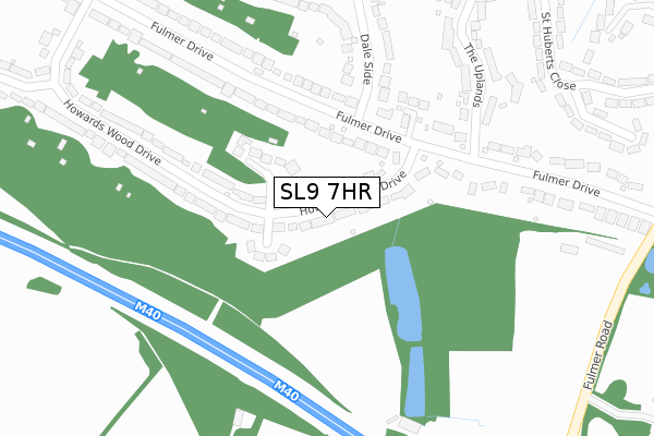 SL9 7HR map - large scale - OS Open Zoomstack (Ordnance Survey)