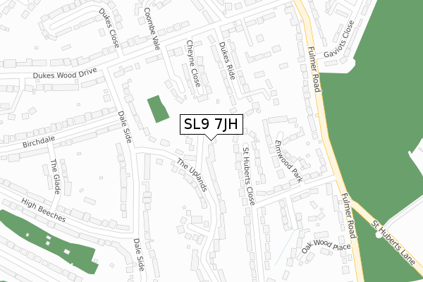 SL9 7JH map - large scale - OS Open Zoomstack (Ordnance Survey) SL9 7JH map - large scale - OS Open Zoomstack (Ordnance Survey)