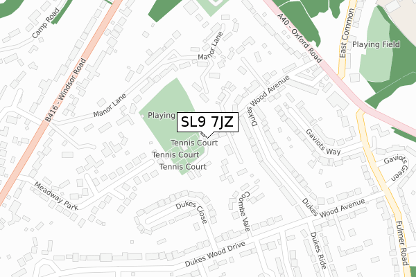 SL9 7JZ map - large scale - OS Open Zoomstack (Ordnance Survey) SL9 7JZ map - large scale - OS Open Zoomstack (Ordnance Survey)