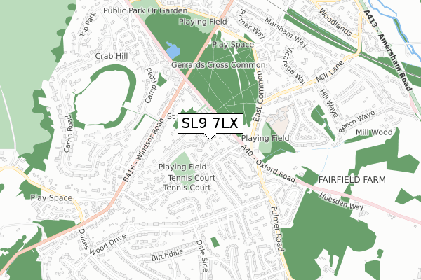 SL9 7LX map - small scale - OS Open Zoomstack (Ordnance Survey) SL9 7LX map - small scale - OS Open Zoomstack (Ordnance Survey)