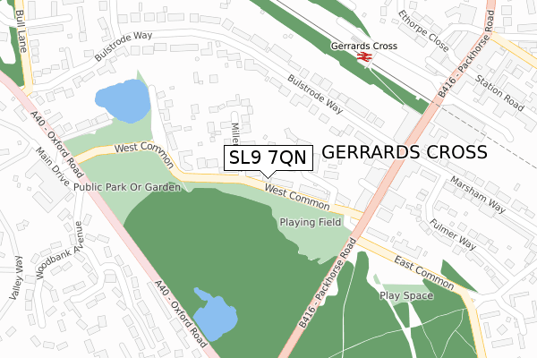 SL9 7QN map - large scale - OS Open Zoomstack (Ordnance Survey)