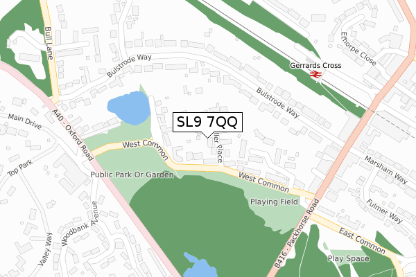 SL9 7QQ map - large scale - OS Open Zoomstack (Ordnance Survey)