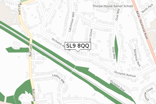 SL9 8QQ map - large scale - OS Open Zoomstack (Ordnance Survey)