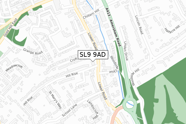 SL9 9AD map - large scale - OS Open Zoomstack (Ordnance Survey) SL9 9AD map - large scale - OS Open Zoomstack (Ordnance Survey)