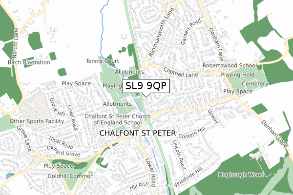 SL9 9QP map - small scale - OS Open Zoomstack (Ordnance Survey) SL9 9QP map - small scale - OS Open Zoomstack (Ordnance Survey)