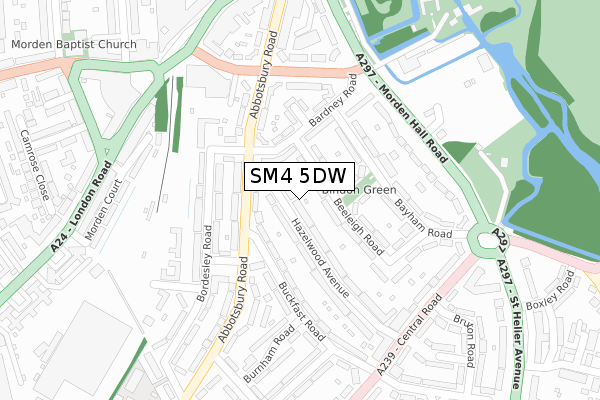 SM4 5DW map - large scale - OS Open Zoomstack (Ordnance Survey) SM4 5DW map - large scale - OS Open Zoomstack (Ordnance Survey)