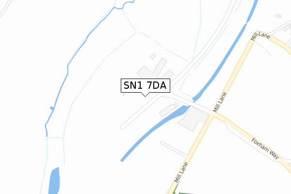 SN1 7DA map - large scale - OS Open Zoomstack (Ordnance Survey)