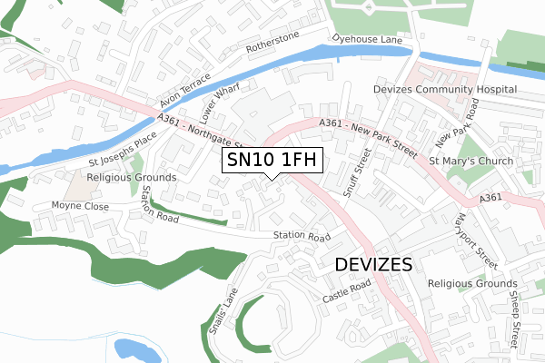 SN10 1FH map - large scale - OS Open Zoomstack (Ordnance Survey) SN10 1FH map - large scale - OS Open Zoomstack (Ordnance Survey)