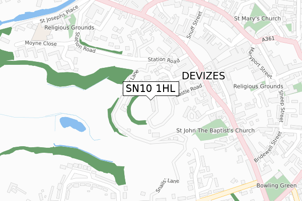 SN10 1HL map - large scale - OS Open Zoomstack (Ordnance Survey) SN10 1HL map - large scale - OS Open Zoomstack (Ordnance Survey)