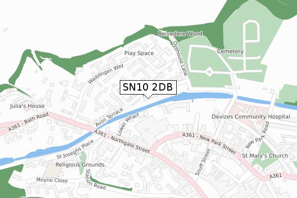 SN10 2DB map - large scale - OS Open Zoomstack (Ordnance Survey)