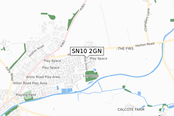 SN10 2GN map - small scale - OS Open Zoomstack (Ordnance Survey)