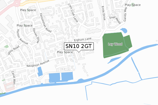 SN10 2GT map - large scale - OS Open Zoomstack (Ordnance Survey)