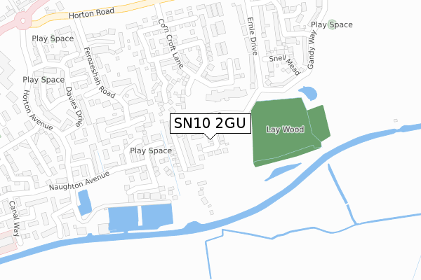 SN10 2GU map - large scale - OS Open Zoomstack (Ordnance Survey)