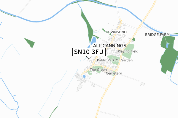 SN10 3FU map - small scale - OS Open Zoomstack (Ordnance Survey)