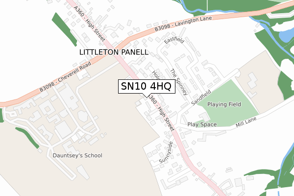 SN10 4HQ map - large scale - OS Open Zoomstack (Ordnance Survey)