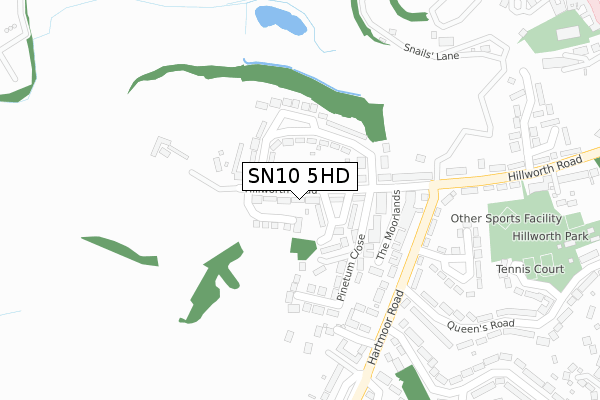 SN10 5HD map - large scale - OS Open Zoomstack (Ordnance Survey)