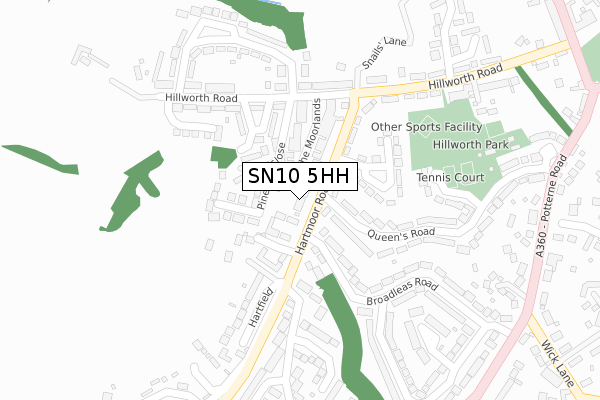 SN10 5HH map - large scale - OS Open Zoomstack (Ordnance Survey) SN10 5HH map - large scale - OS Open Zoomstack (Ordnance Survey)