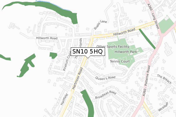 SN10 5HQ map - large scale - OS Open Zoomstack (Ordnance Survey)