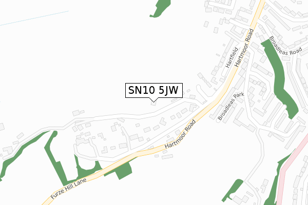 SN10 5JW map - large scale - OS Open Zoomstack (Ordnance Survey)