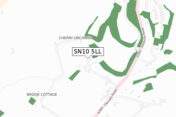 SN10 5LL map - large scale - OS Open Zoomstack (Ordnance Survey)