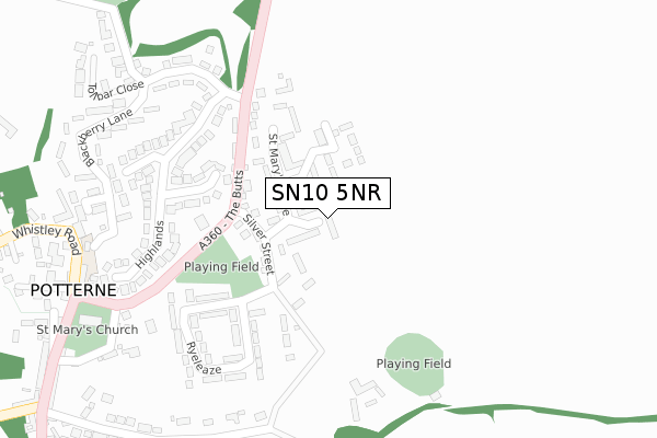 SN10 5NR map - large scale - OS Open Zoomstack (Ordnance Survey)