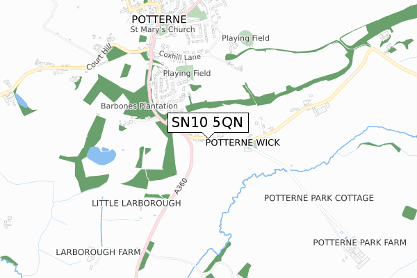 SN10 5QN map - small scale - OS Open Zoomstack (Ordnance Survey)