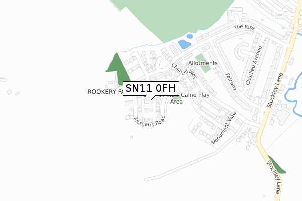 SN11 0FH map - large scale - OS Open Zoomstack (Ordnance Survey) SN11 0FH map - large scale - OS Open Zoomstack (Ordnance Survey)
