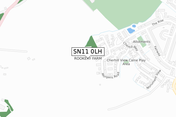 SN11 0LH map - large scale - OS Open Zoomstack (Ordnance Survey)