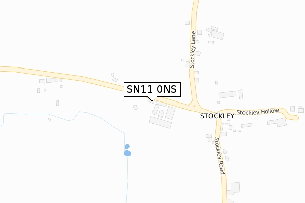 SN11 0NS map - large scale - OS Open Zoomstack (Ordnance Survey)