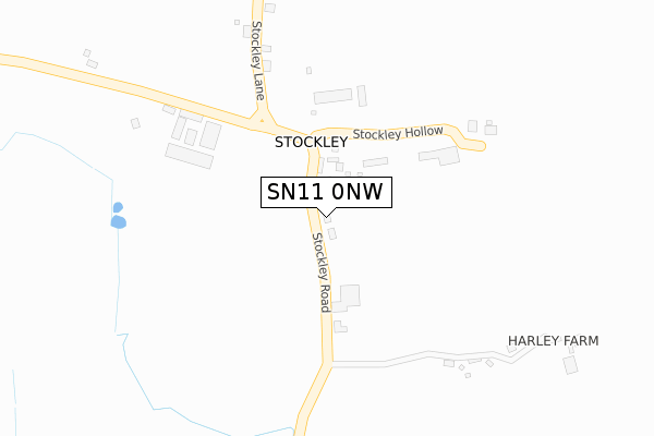 SN11 0NW map - large scale - OS Open Zoomstack (Ordnance Survey)
