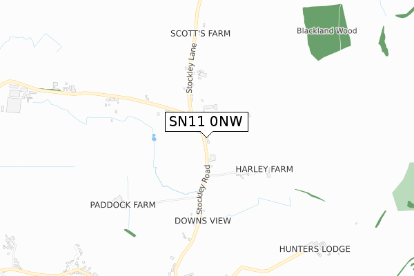 SN11 0NW map - small scale - OS Open Zoomstack (Ordnance Survey)