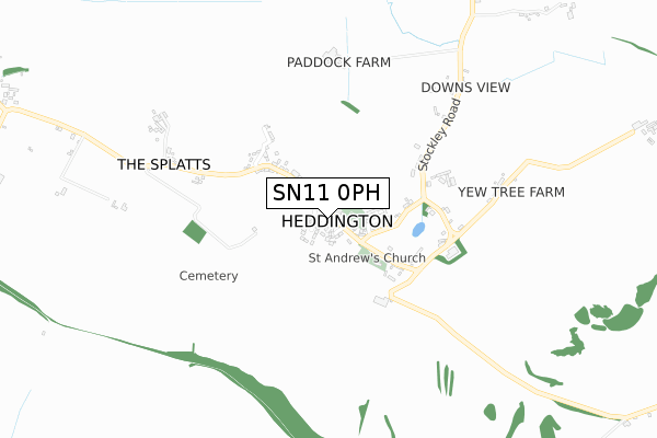 SN11 0PH map - small scale - OS Open Zoomstack (Ordnance Survey)