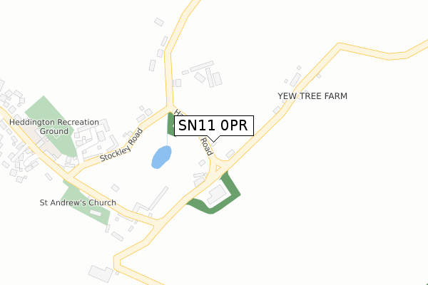 SN11 0PR map - large scale - OS Open Zoomstack (Ordnance Survey)