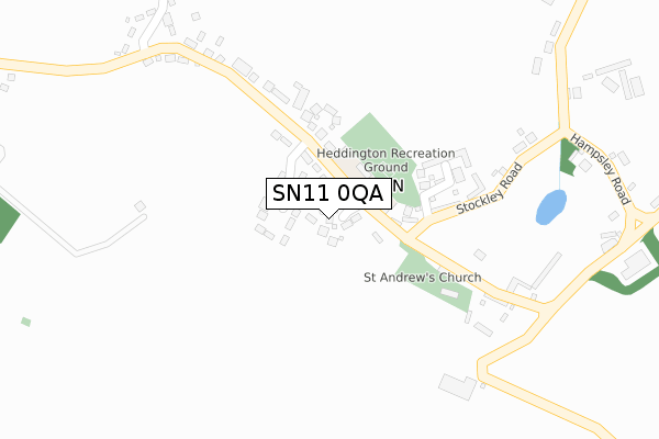 SN11 0QA map - large scale - OS Open Zoomstack (Ordnance Survey)