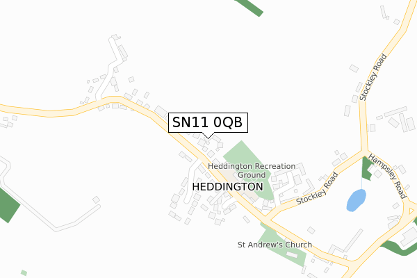 SN11 0QB map - large scale - OS Open Zoomstack (Ordnance Survey)