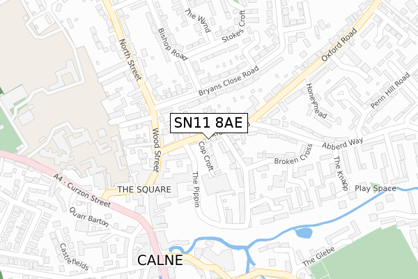 SN11 8AE map - large scale - OS Open Zoomstack (Ordnance Survey)