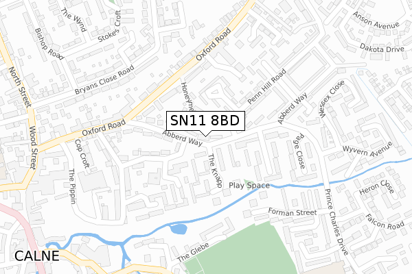 SN11 8BD map - large scale - OS Open Zoomstack (Ordnance Survey)