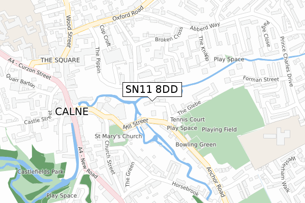 SN11 8DD map - large scale - OS Open Zoomstack (Ordnance Survey) SN11 8DD map - large scale - OS Open Zoomstack (Ordnance Survey)
